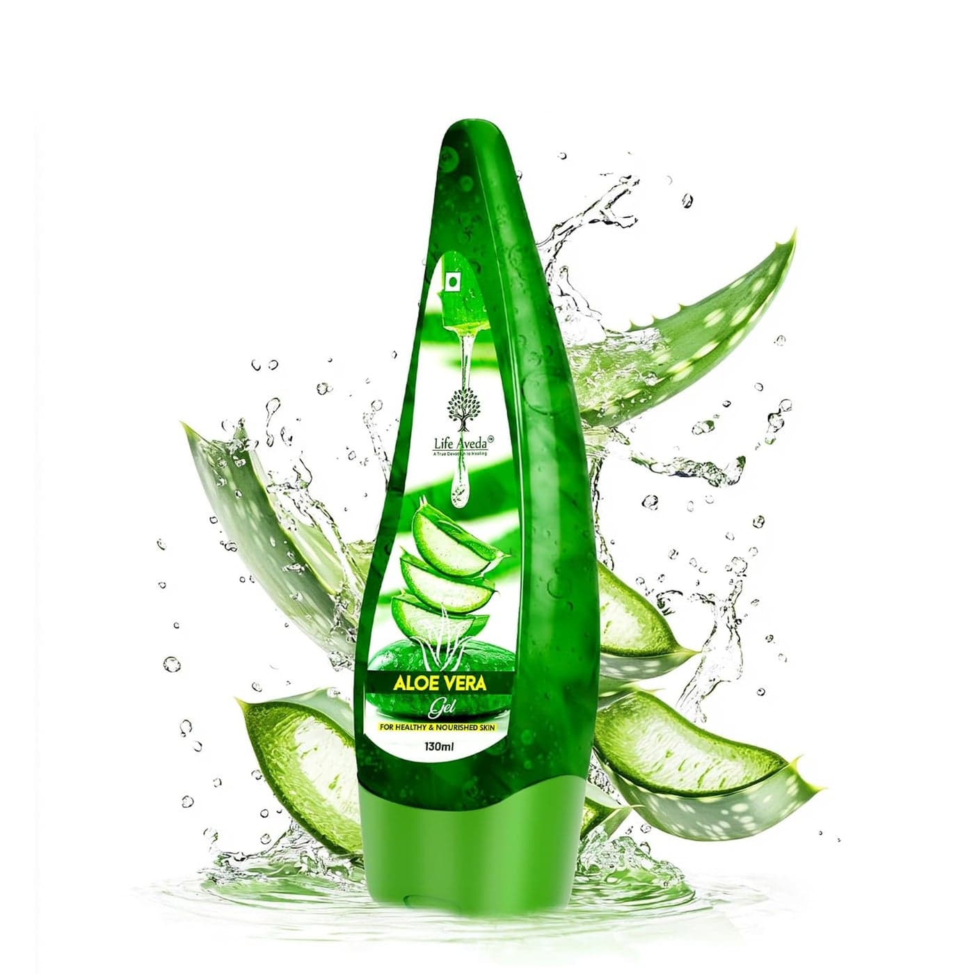 Life Aveda Pure Organic Aloe Vera Gel Deep Moisturizer for Face Hair and Body Soothes Hydrates and Softens Skin Hair Relief from Sunburn Tanning Skin Irritation Acne Rashes 130 ml
