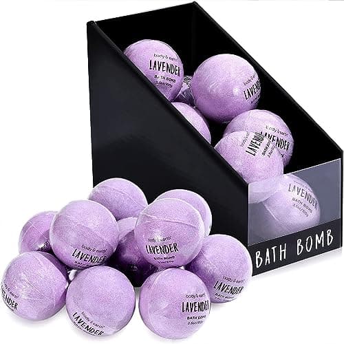 BODY EARTH Bath Bombs Gift Set for Women 10 X 35 oz Essential Oils Lavender Handmade Birthday Gift Idea for Family Women Men Mothers Day Gifts for Mom Christmas Gifts for Her