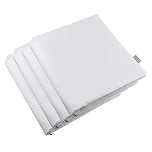Thmyo 4-Pack 100% Cotton Comfortable Solid Decorative Throw Pillow Case, Square Cushion Cover Pillowcase Sublimation Blank Pillow Covers Valentines Day DIY Throw Pillowcase(16x16inch/40x40cm,White)