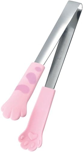 Tanabe Metal Fittings Japanese Food Tongs, 4.75-Inch, Pink, 1 Pair