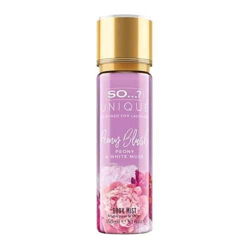 So Unique Peony Blush Body Mist Floral Fruity Vanilla Perfume with Bergamot and Pear Notes Perfume for Women Body Spray for Women 51 oz