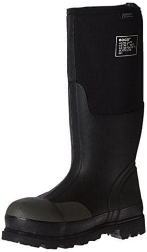 Bogs Men's Forge Tall Industrial Steel Toe Work Rain Boot, Black, 8 D(M) US