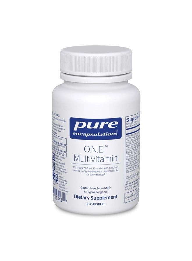 O.N.E. Multivitamin - Once Daily Multivitamin with Antioxidant Complex Metafolin, CoQ10, and Lutein to Support Vision, Cognitive Function, and Cellular Health* - 30 Capsules
