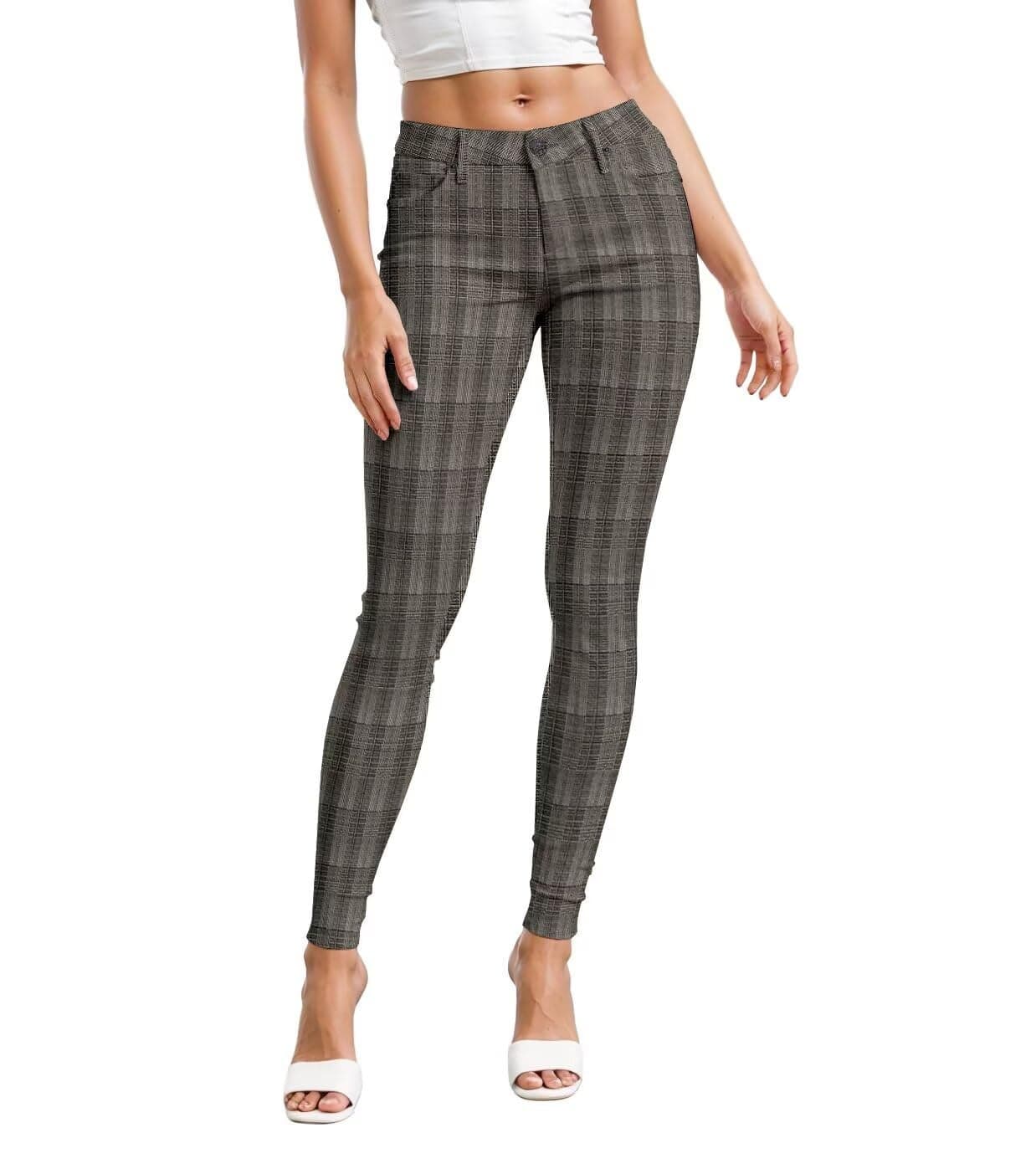 Hybrid & Company Womens Hyper Ultra Stretch Comfy Skinny Leg Work Casual Pants P44878SK Khaki M