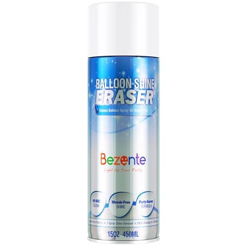 Bezente Balloon Shine Cleaner Spray 15oz Balloon Shine Spray Residue Remover 60Second Quick Clean Party Setup Essential Cleaning Spray for Floors Backdrops Desk
