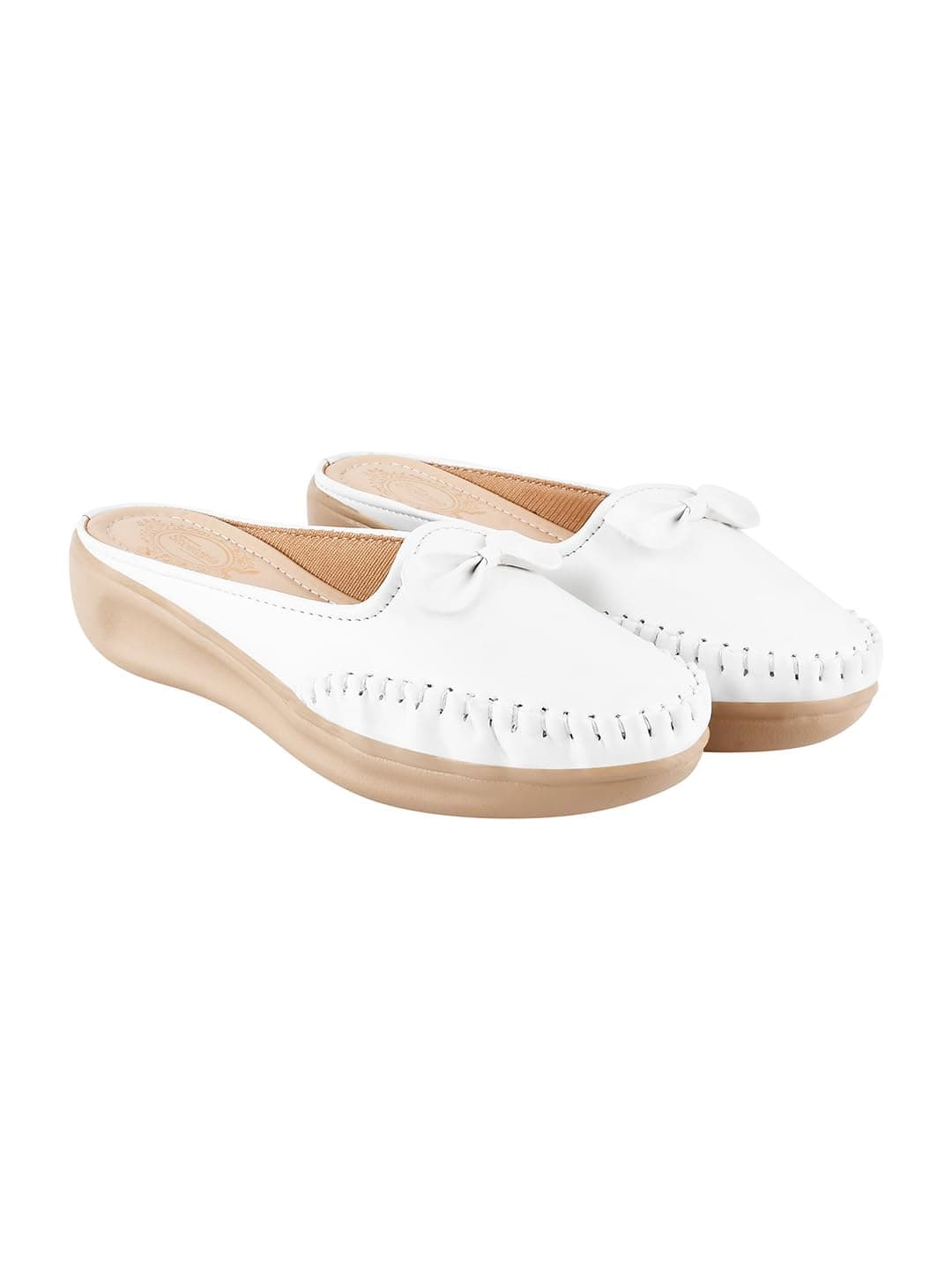 Shoetopia Girls B-1 White Loafer - 6 UK (Girls-B-1-White)-EU39