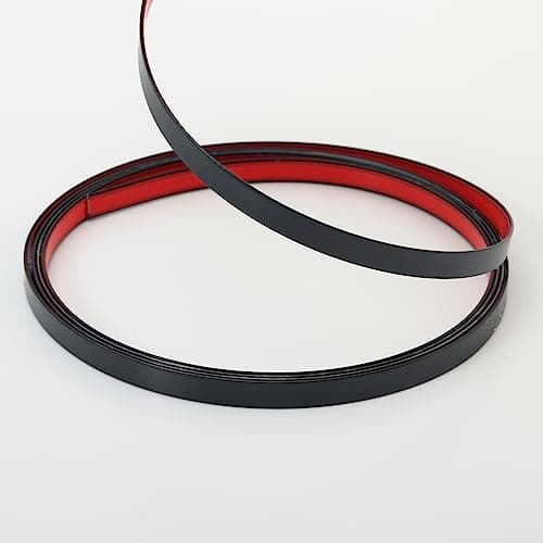Matte Black Peel and Stick Wall & Molding Trim, Flexible DIY Strip for Mirror, Floor, Cabinet, Ceiling, Tile Edge (16.4 ft x 0.8 inch)