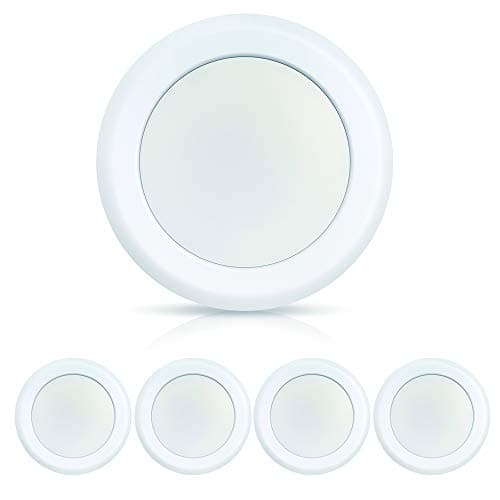 ECOELER 6 Inch LED Low Profile Surface Mount Disk Light, Aluminum Trim Light Fixture, 16.5W, 5000K Daylight, 1000Lm, Suitable for 3.5" & 4" J-Box or 5/6" Recessed Can, ETL & FCC Listed