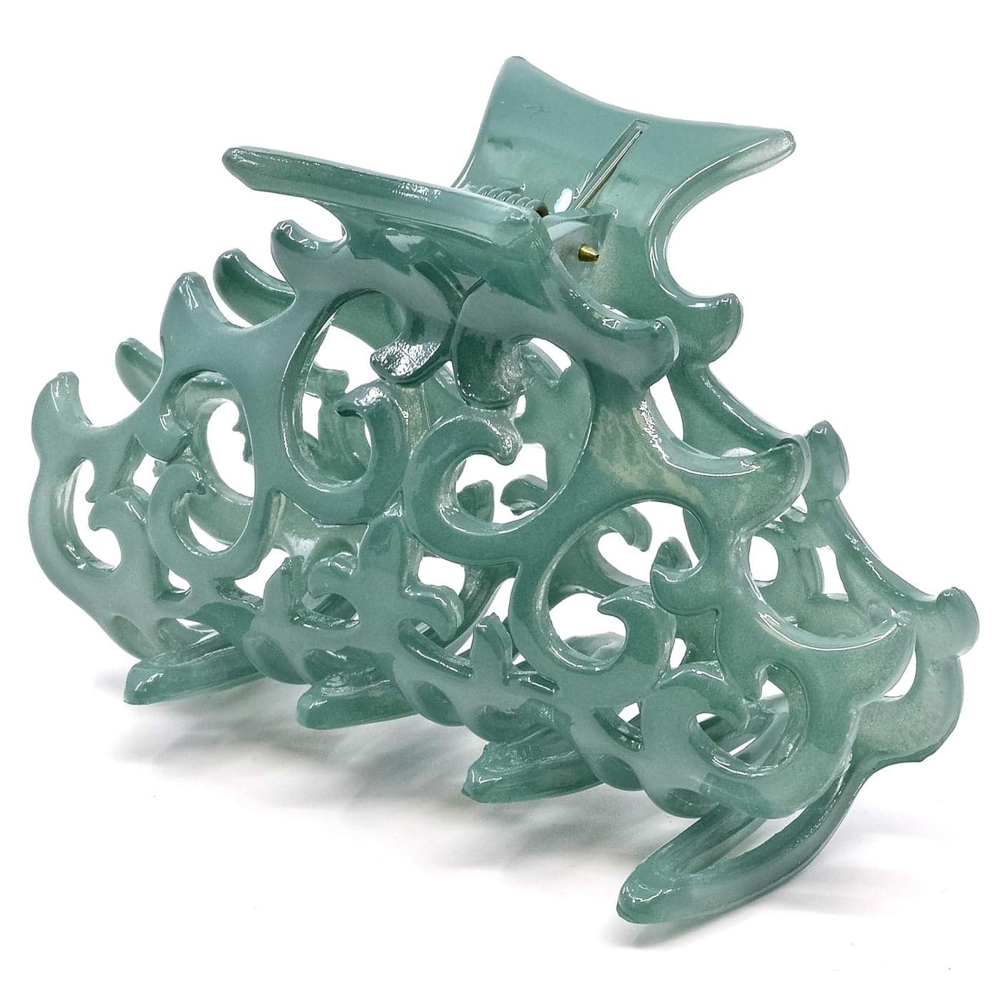 Camila Paris CP2403 French Hair Clip for Women Large Green Antique Girls Hair Claw Clips Jaw Fashion Durable and Styling Hair Accessories for Women Made in France