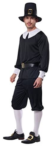 California Costumes Pilgrim Man Costume Medium Black,White