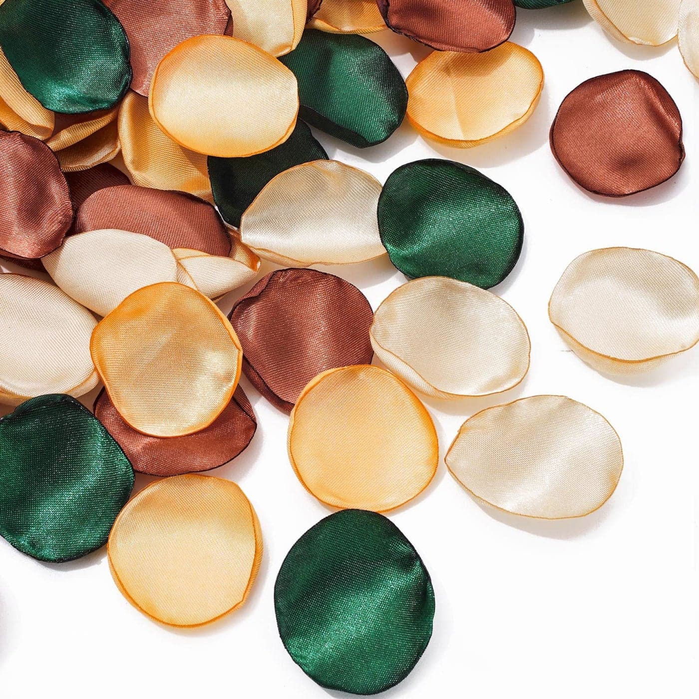 Whaline 400Pcs Silk Rose Petals Vintage Green Gold Champagne Artificial Flower Petals Scatter Petals for Valentines Day Bridal Shower Romantic Night Wedding Aisle Table Centerpieces Decorations