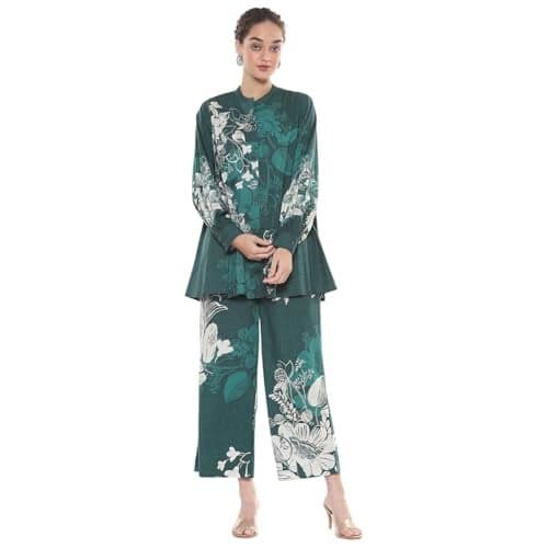 BIBA Women'S Green Cotton Straight Printed Co-Ords Sets_34