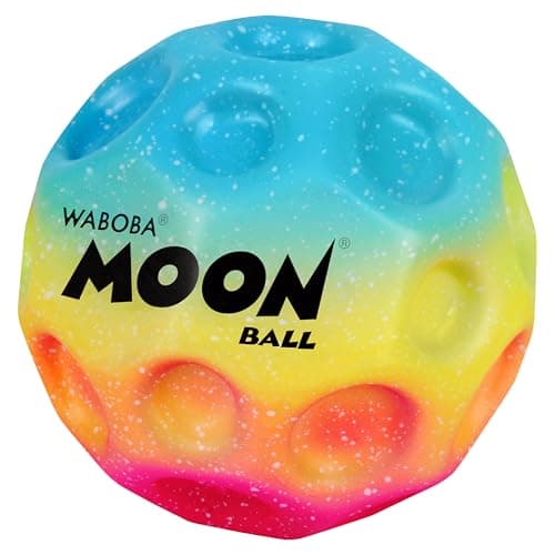 Waboba Moon Ball Gradient Hyper Bouncy Ball All Ages Extreme Bounce and Fun Super High Bouncing Ball Perfect for Active Play and Outdoor Games Rainbow