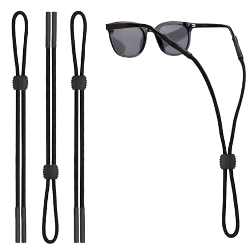 Xfopz 3 Pcs Glasses Strap-Adjustable Eyeglass Holders for Men, Women, and Kids - Neck Eyewear Retainer, Sports Sunglasses Strap, Lanyard