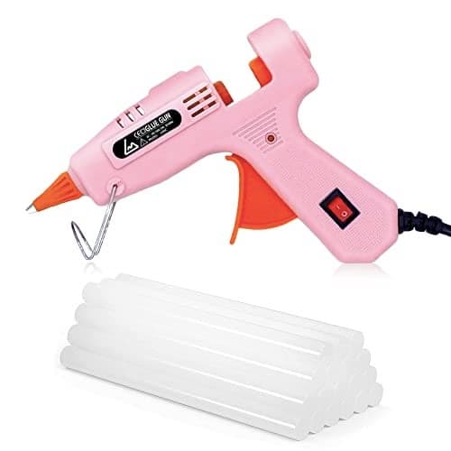 Glue Gun Mini Hot Glue Gun Kit with 20 Glue Sticks Hot Glue Guns for Crafts School DIY Arts Home Quick Repairs Pink
