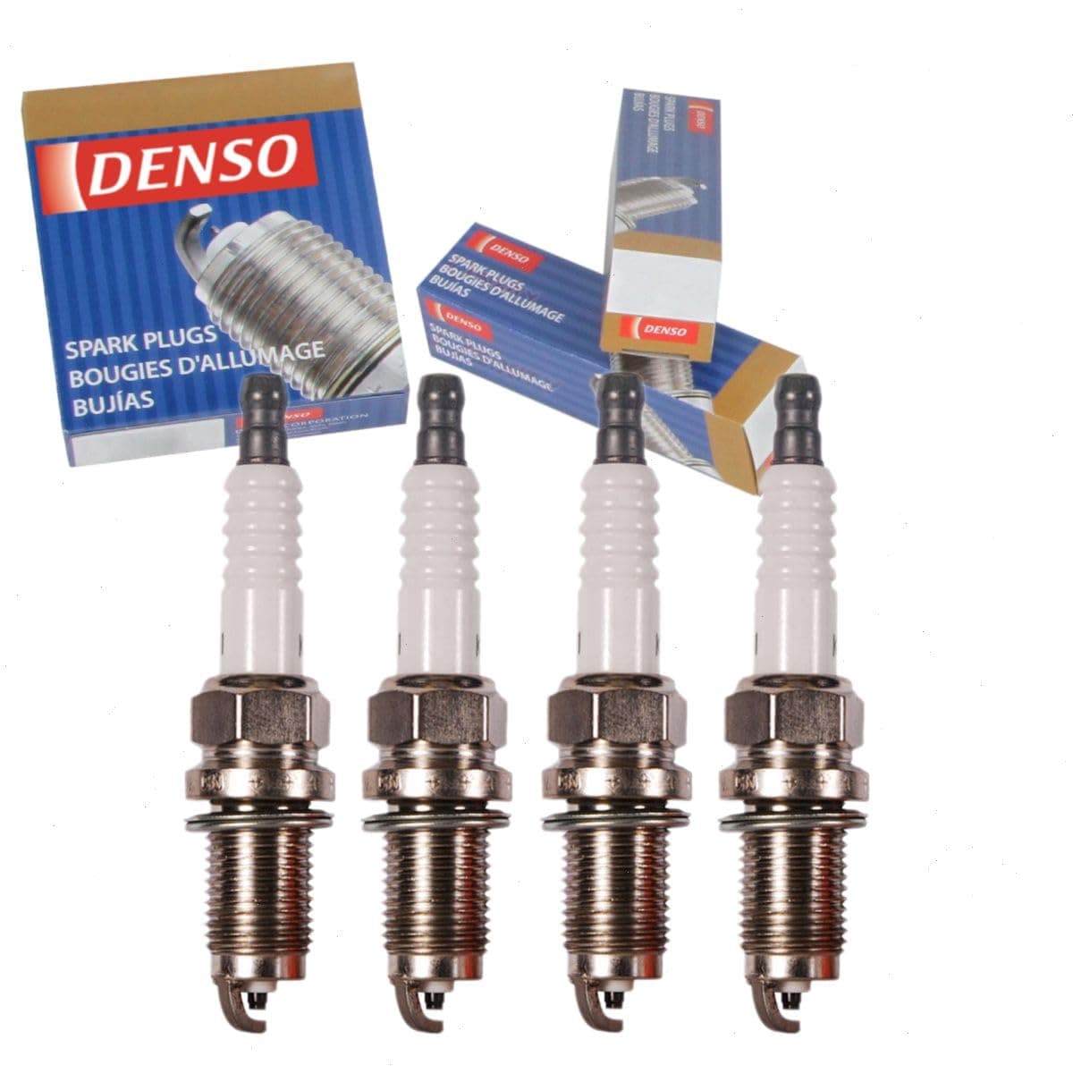 4 pc DENSO Standard Spark Plugs compatible with Honda Civic 18L 20L L4 20022011