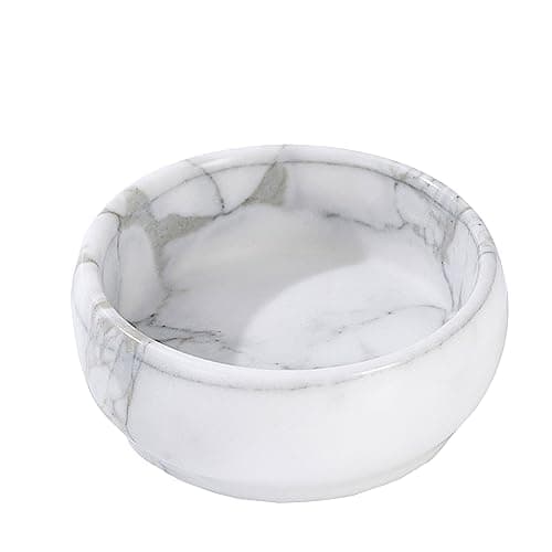 CM CHIC MONDAY 472 Inch Decorative Bowls Natural Marble Decorative Bowls for Home Decor Key Bowl Coffee Tables Centerpiece Soap Serving Bowl Incense Burner Smudge Bowl