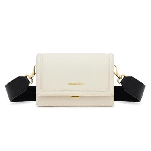 Miraggio Monique Crossbody Bag For Women With Adjustable And Detachable Sling Strap (Ivory)