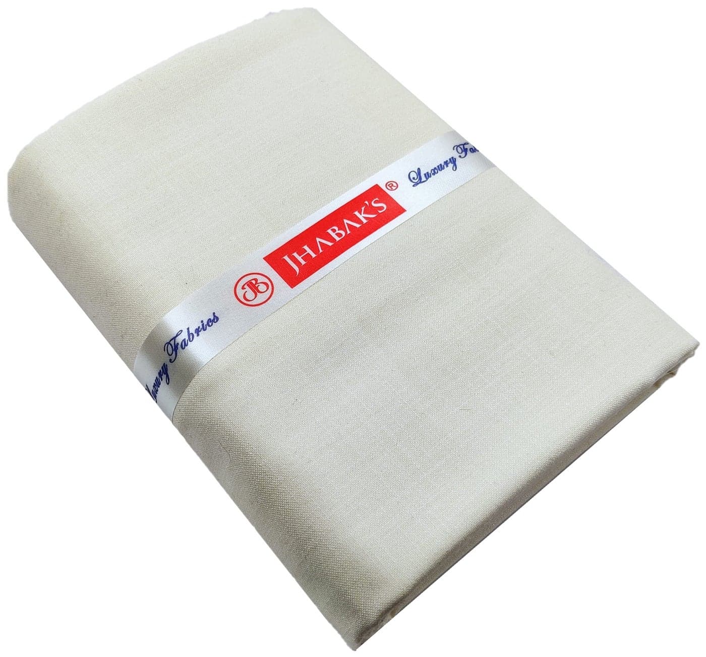 JHABAK'S Premium Unstitched Shirt Fabric for Men Cotton Blend Material 2.25m Shirt Piece Cloth (Cream, Free Size)