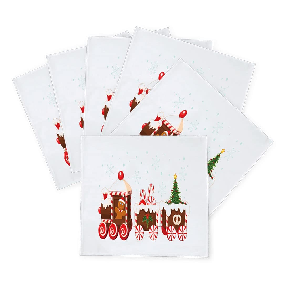 Kesri Gifts Christmas Gift Theme Tafta Silk Table Napkins 6 Pcs 10x 10 For Xmas Decoration Christmas OrnamentsChristmas Giftxmn21734