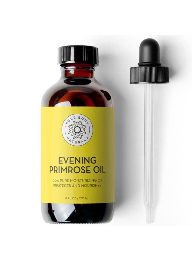 Evening Primrose Oil - Liquid, not Capsules - for Face, Skin and Hair, 4 fl oz