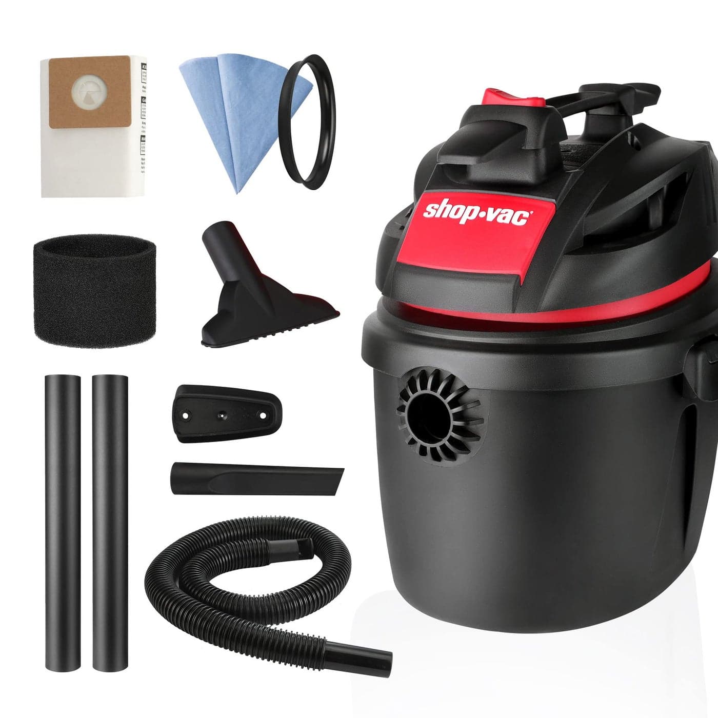 ShopVac 25 Gallon 25 Peak HP WetDry Vacuum Portable Compact Shop Vacuum with Wall Bracket Multifunctional Attachments 5760288