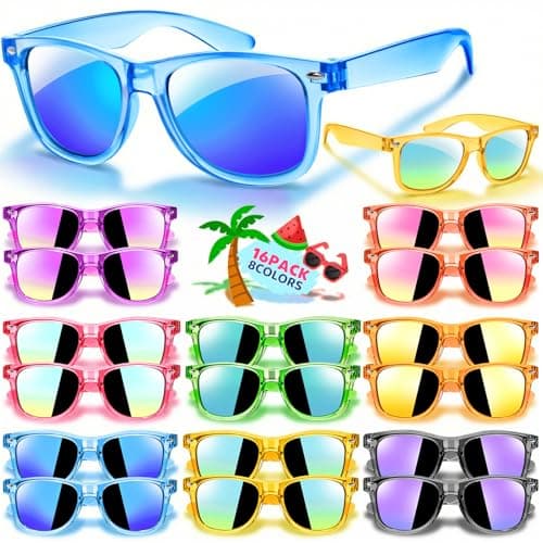 Kids Sunglasses Bulk Party Favors Boys Girls Easter Gifts Sunglasses for Kids Age 38 Birthday Goodie Bags Stuffers for Pool Beach Party Supplies End of the Year Gifts for Students 16PCS