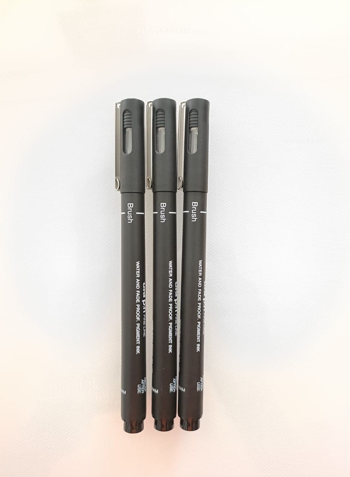 Unipin Brush Pen Black Ink Set OF 3