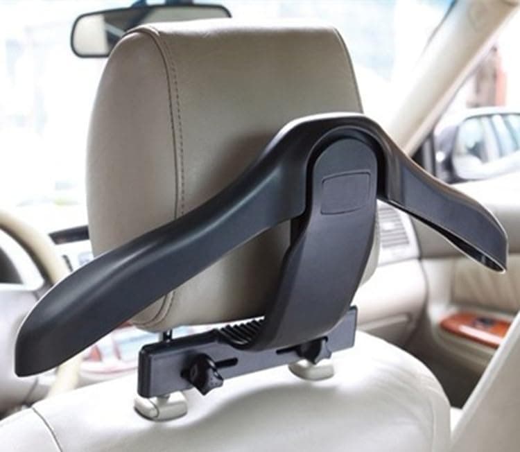 Kavid Multi-Purpose Car Back Seat Coat Hanger – Universal Headrest Clothes Holder for Jackets, Suits, Shirts, Blazers, Coats – Space-Saving Vehicle Clothes Rack Organizer (Black)