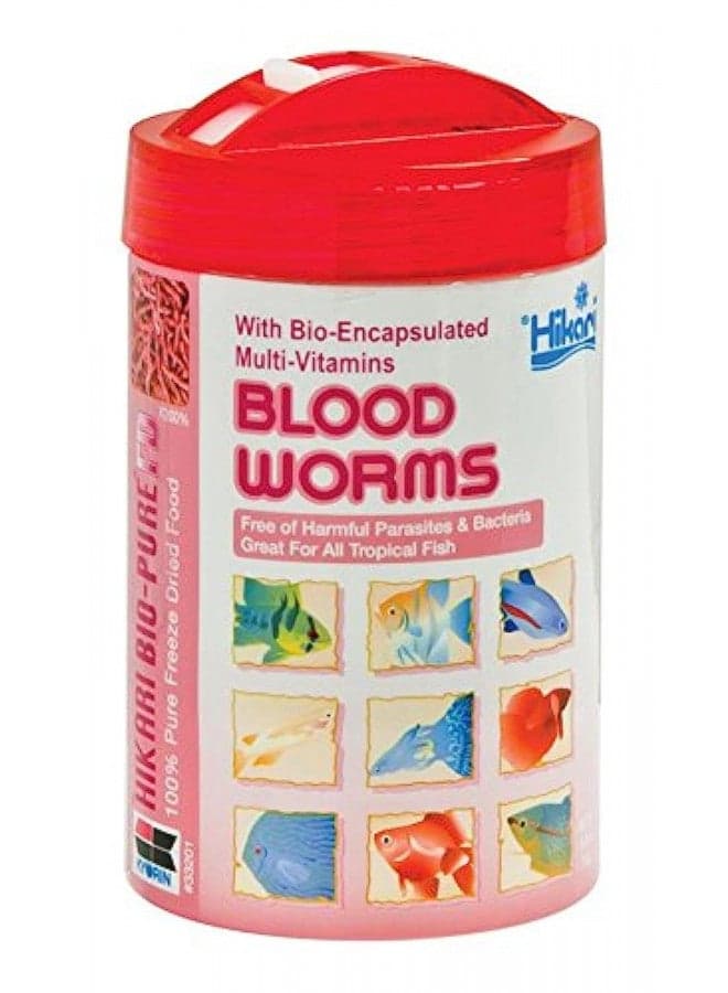 Hikari Bio-Pure Freeze Dried Blood Worms for Pets, 0.42-Ounce