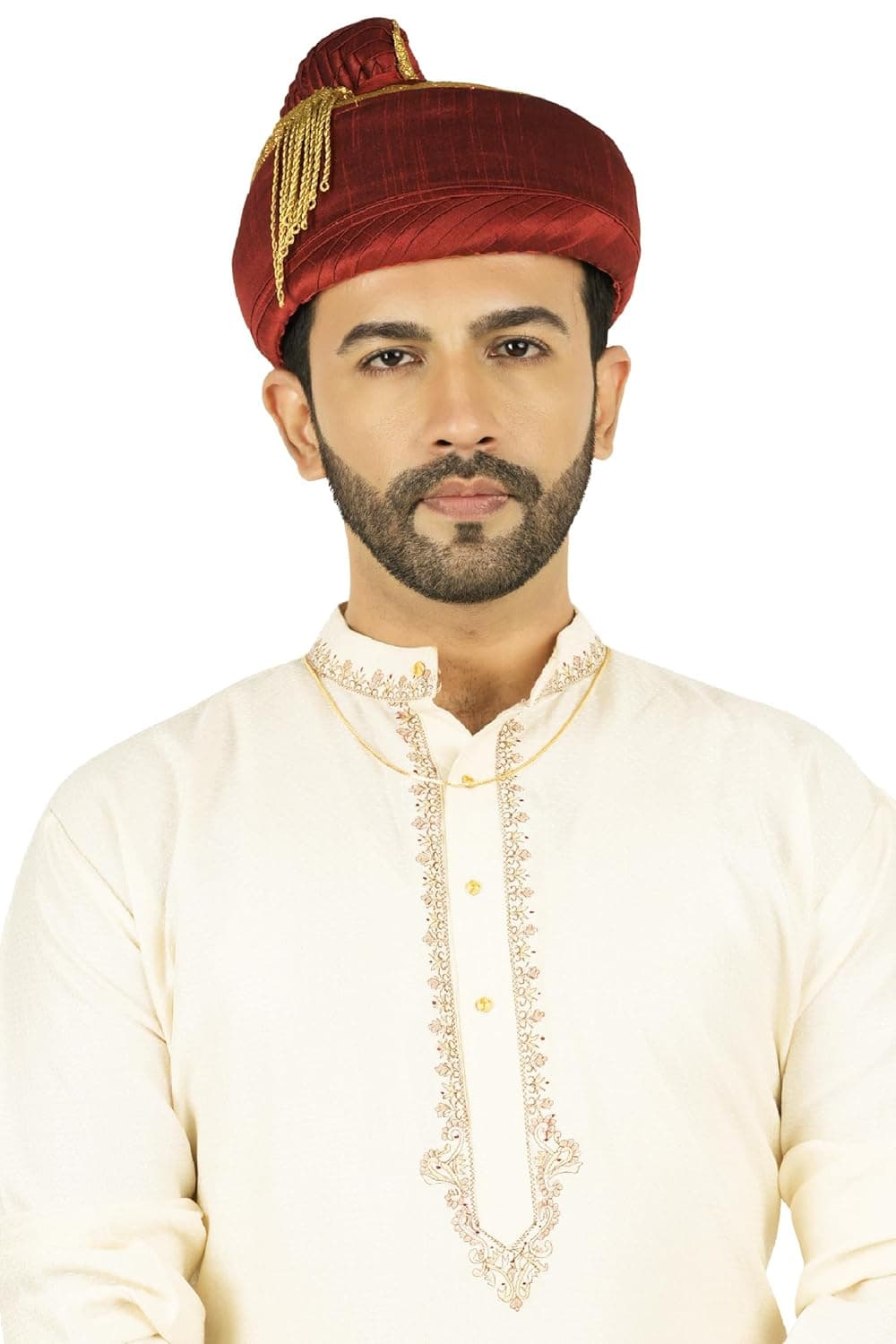 PRIYAKANT SAFAWALA Premium Wedding Collection for Maharashtra Puneri Tilak Pagdi TopiSafaTurban for Wedding and Traditional Function Use It Maroon Size 2250 Inches