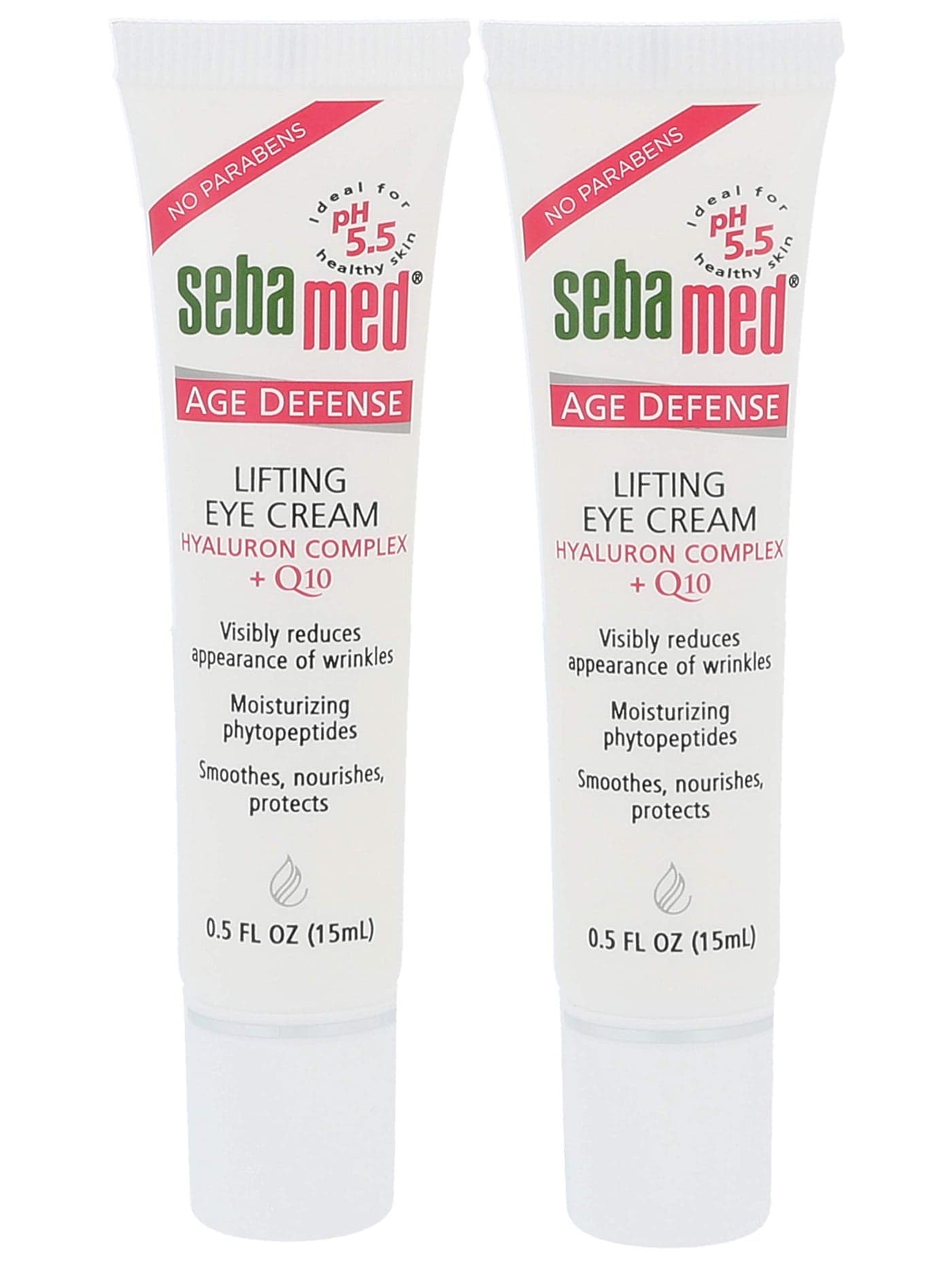 Sebamed Anti Aging Afe defense Q10 Lifting Eye Cream Hyaluron Complex Visibly Reduces the Apperance of Wrinkles 15mL Pack of 2
