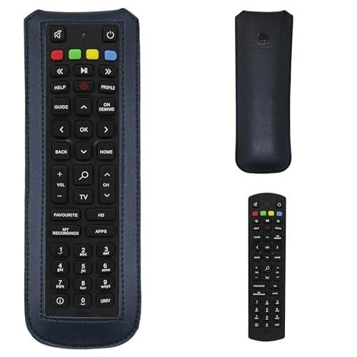 Zaoma Protective Case PU Leather Cover Holder Pouch Compatible for Remote of JIO Settop Set up Box Remote Control - Black