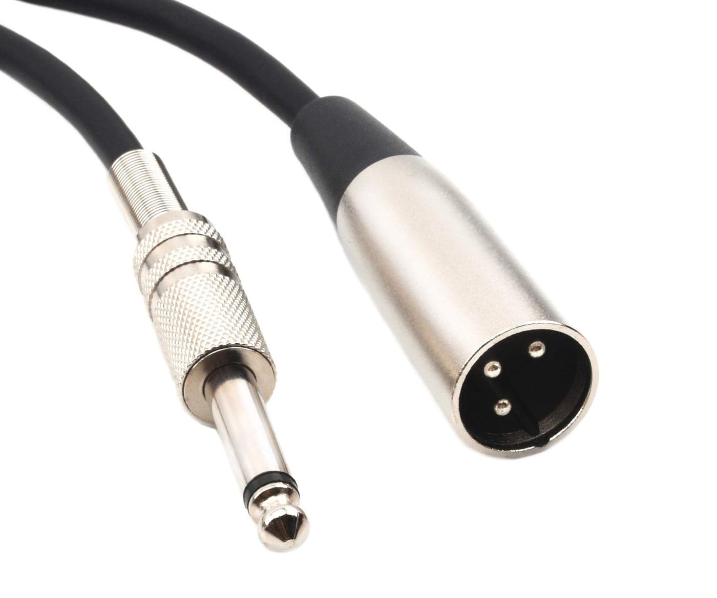 Devinal Unbalanced XLR Male to 1/4" Inch TS Mono Male Plug Audio Connector, 6.35mm to XLR Cable for Amplifiers, Instruments etc. 15 Feet