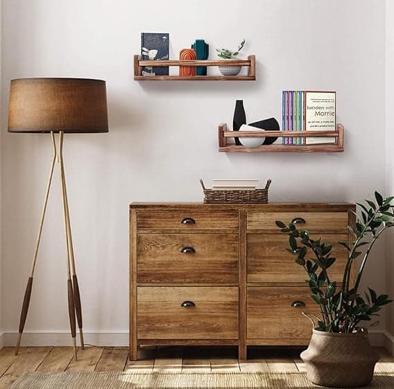 OGESTA Sheesham Wood Kids Nursery Wall Shelf