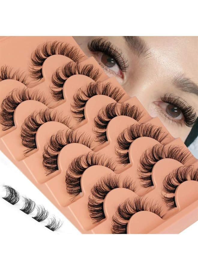 Natural Cluster Lashes D Curl Eyelash Extensions Wispy Individual Lashes Strips False Eyelashes DIY Lash Extensions Multipack by Eefofnn