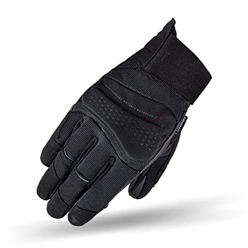 SHIMA Air 2.0 Motorcycle Gloves Men Leather Summer Biker Armoured Protectors Motorbike Perforated Ventilated Reinforced Touchscreen Motorsport Glove Street Motorbikes (Mens, Black, M)