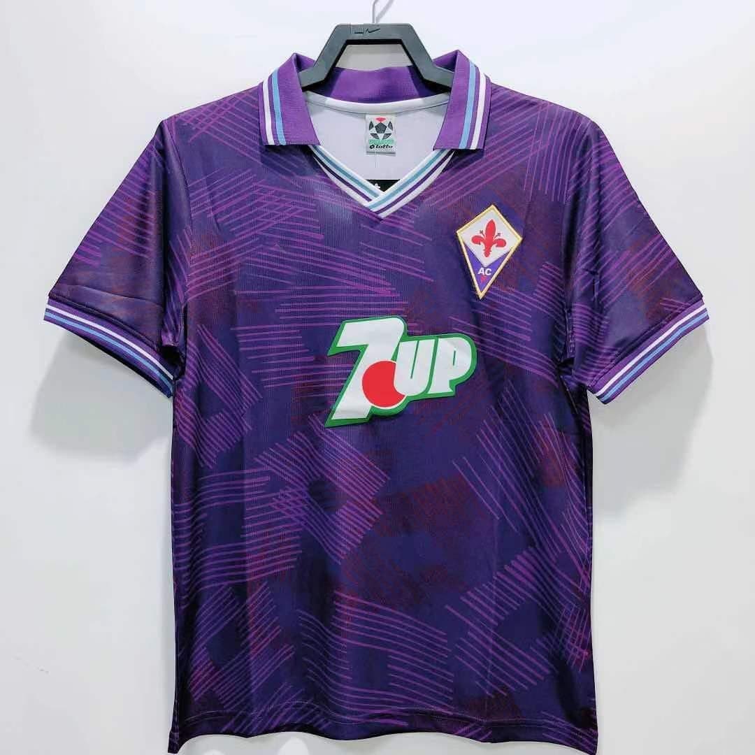 92-93 Florence Home Purple Retro Ares Batistuta Jersey Retro Jersey Football