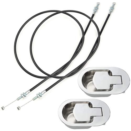 TOVOT 2 Sets Metal Recliner Handle with Cable Sofa Replacement Parts Recliner Lever Replacement Release Couch Handles Cable Length 35Inch