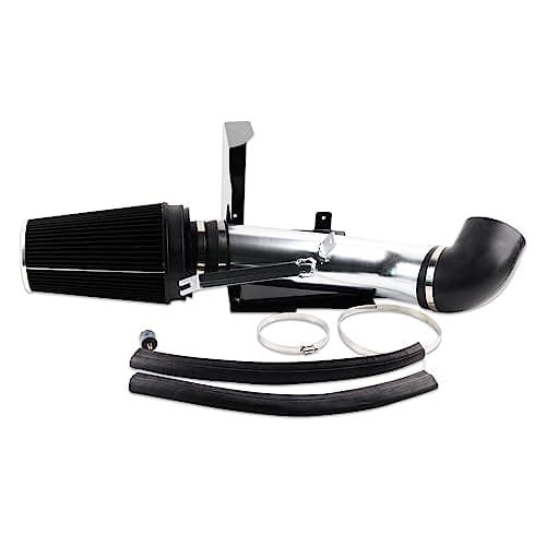 BAGARAATAN 4" Cold Air Intake System with Heat Shield for 1999-2006 Chevy/GMC V8 4.8L 5.3L 6.0L Silverado 1500/2500/3500 - High Flow Air Filter Kit, Improved Horsepower & Throttle Response(Silver)