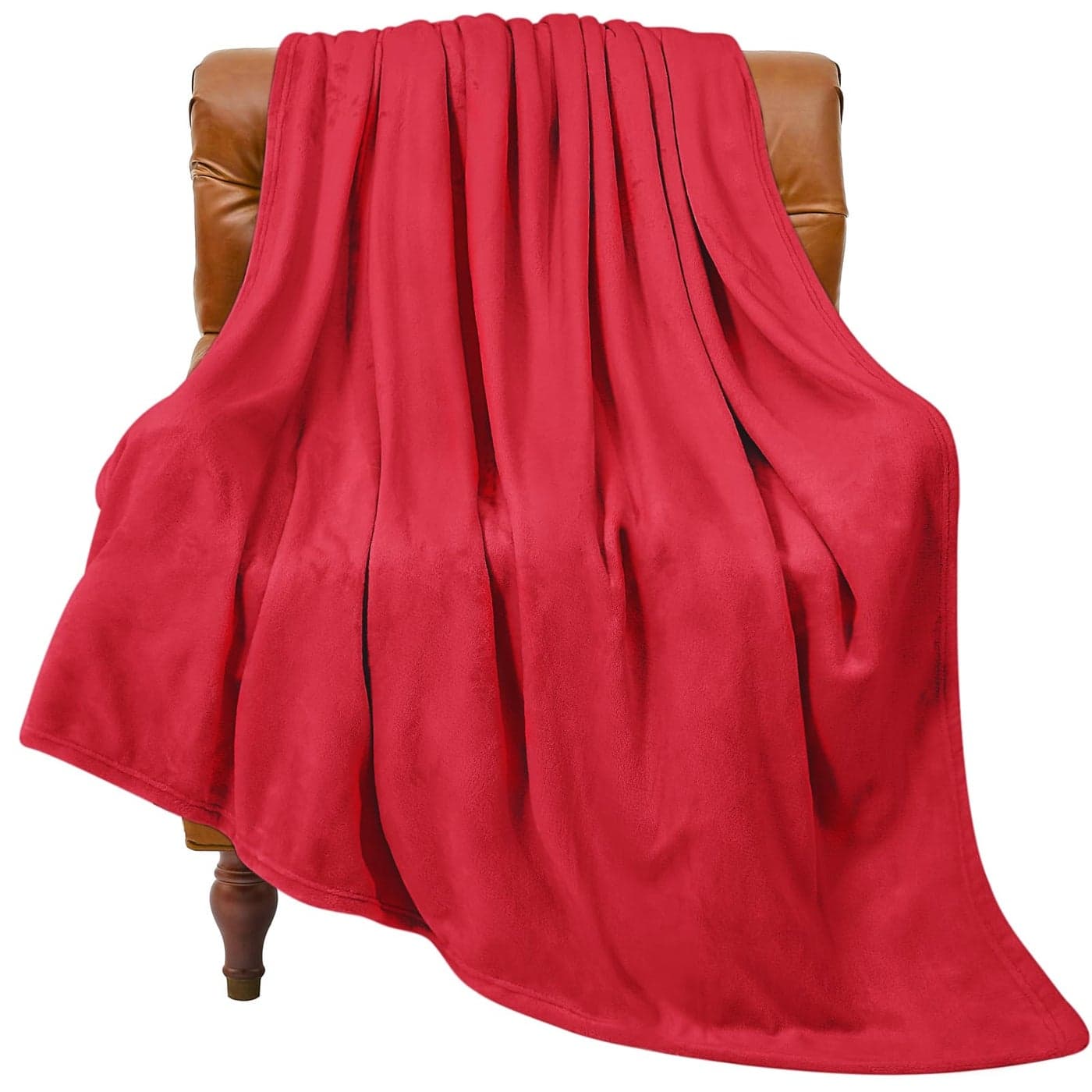 BEDELITE Fleece Blanket Red Throw Blanket for Couch Bed Luxury Plush Cozy Fuzzy Blanket 50 x 60 Super Soft Warm Lightweight Throw Blanket for Travel Camping