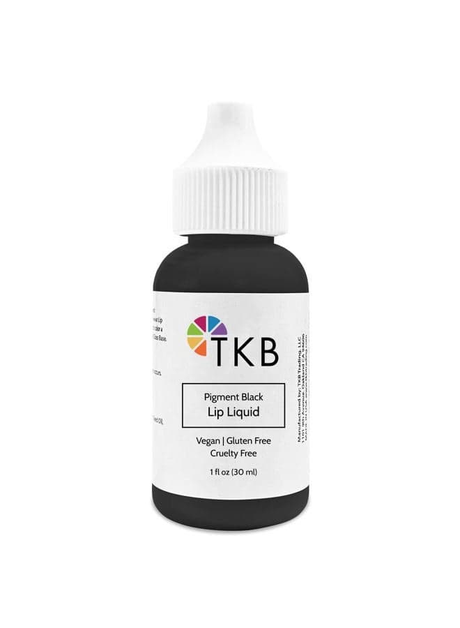 Lip Liquid Color | Liquid Lip Color for Gloss Base, DIY Lip Gloss, Pigmented Lip Gloss and Lipstick Colorant, Made in USA (1floz (30ml), Pigment Black)