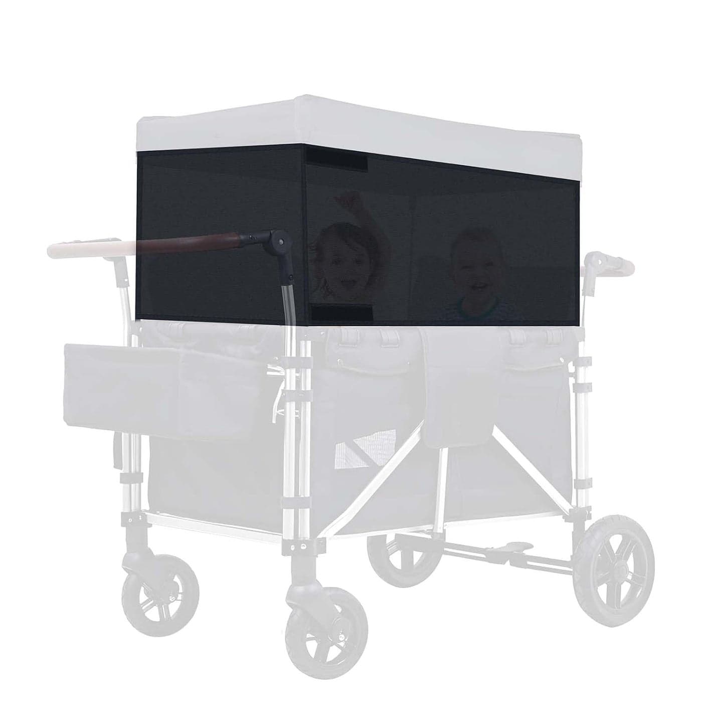 4 Side Breathable Wagon Stroller Sunshade Net Canopy Adjustable Wagon Attachment Cover Canopy Universal Wagon Accessories for W2 W4 Wagon Stroller Camping Picnic Prevent UV Dust Mosquito 102 13