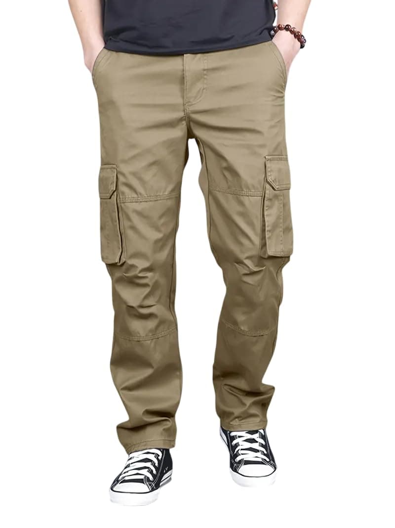 TAGAS Men's Cargo Pant || Trousers Casual Pant|| Trackpant for Mans ||(MC-12) (in, Numeric, 34, Regular, Standard, Khaki)