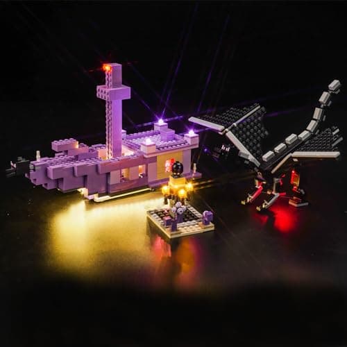 Hilighting Upgraded Led Light Kit for Lego Minecraft The Ender Dragon and End Ship Building Set Compatible with Lego 21264 Best Gifts for Adults Model Not Included