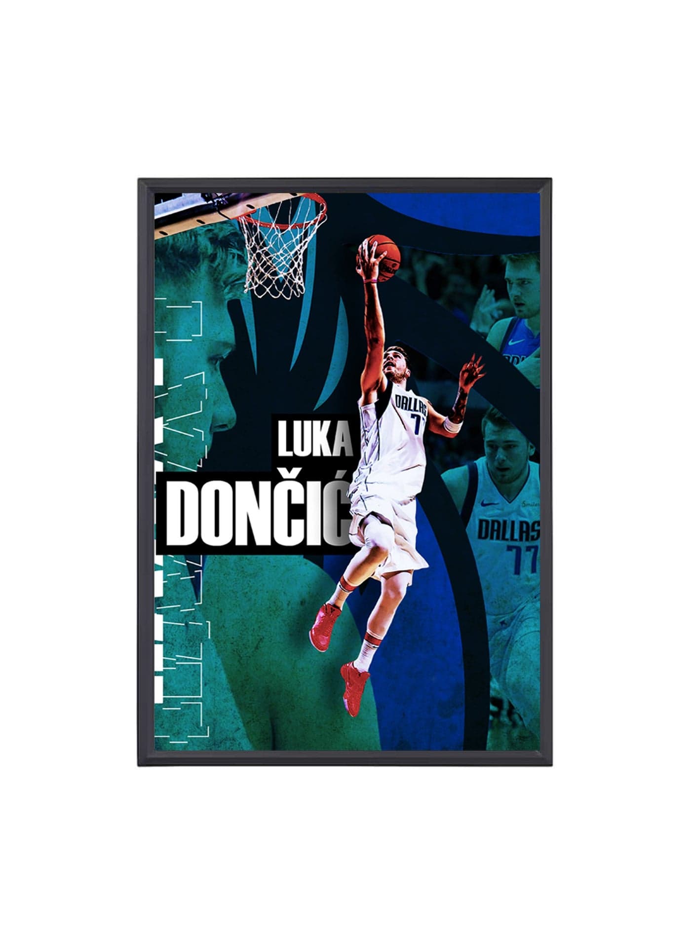 Basketball Player Photo Frame Art Decor Sport Theme Picture Frame Perfect for Basketball Sports Fan Cool Collectible Gift for Basketball Fans Basketball Player Wall Poster Frame