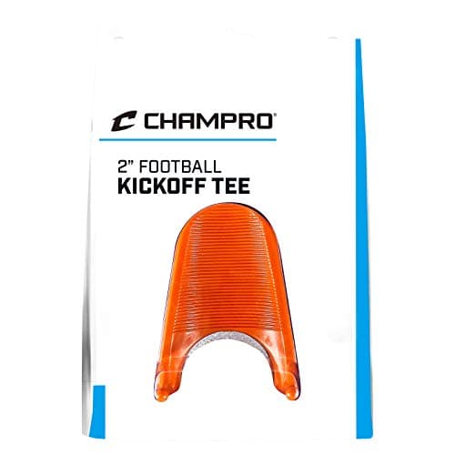 CHAMPRO 2" Heavy-Duty Rubber Kickoff Football Tee, Orange, Retail Package