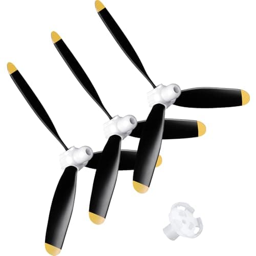 Jenaai 3 Sets RC Plane Propeller 3 Blade Propeller Compatible with F4U 761-8 761-9 761-16 T28 P47 Fighter Remote Control, Radio Controlled Plane with Adapters(400 mm)
