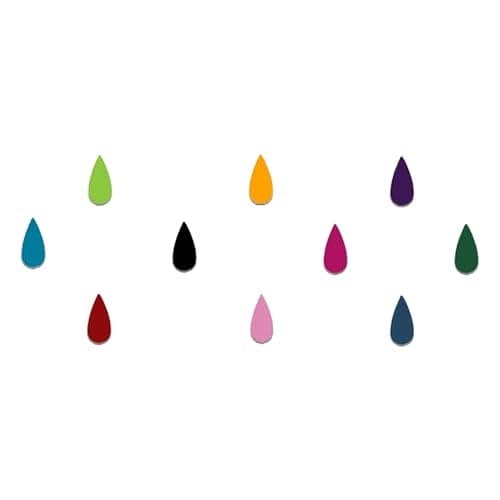Comet Busters Tear Drop Shaped Velvet Multicolor Bindi (10 mm) (BIN999)