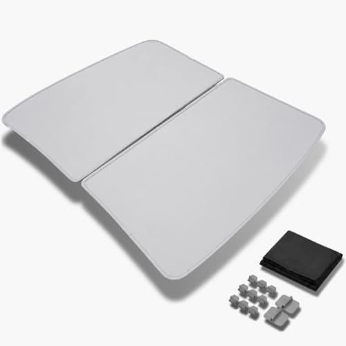 Zanch Tesla Model Y Sunshade RoofNo Sag No Gaps Stay Cooler MultiLayer UV Reflective Foldable Glass Sunroof Accessories for Model Y 20202025 Not Fit New Y JuniperGray